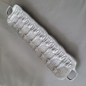 Aluminum serving tray with handles Giraffe pattern 20 inch